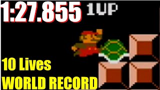 [WR] 1:27.855 Super Mario Bros. 10 Lives