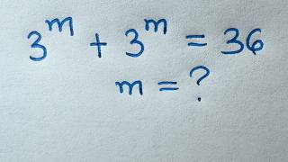 Solve for m in this nice exponential equation | Math Olympiad Mathematics