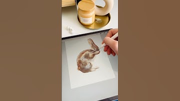 Draw with me 🐰 Realistic Watercolor in Procreate ✏️ #procreate #watercolor #tutorial #digitalart