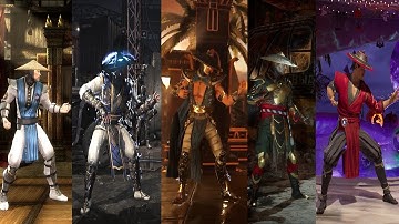 MK9 vs MKX vs Injustice 2 vs MK11 vs MK1 - Raiden X-Rays/Super Move/Fatal Blows Comparison #raiden