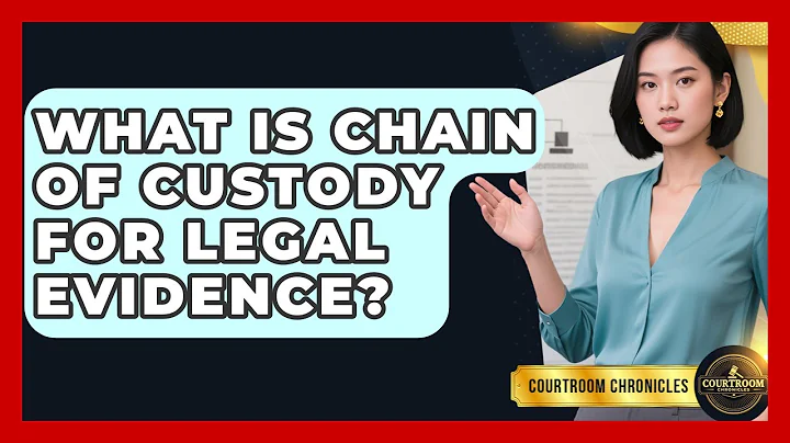 What Is Chain Of Custody For Legal Evidence? - Courtroom Chronicles
