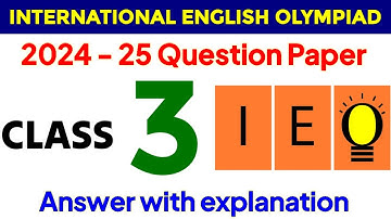 ENGLISH Olympiad class 3 | SOF IEO CLASS 3 | IEO OLYMPIAD CLASS 3 | IEO class 3 | #olympiad