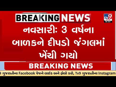 3-Year-Old Child Dragged Away by Leopard in Navsari, Search Operation Underway | TV9Gujarati