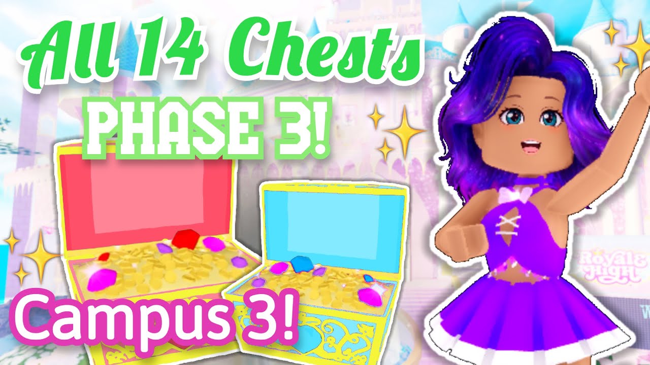 *UPDATED* ALL 14 CHEST LOCATIONS In CAMPUS 3! Royale High Chests - YouTube
