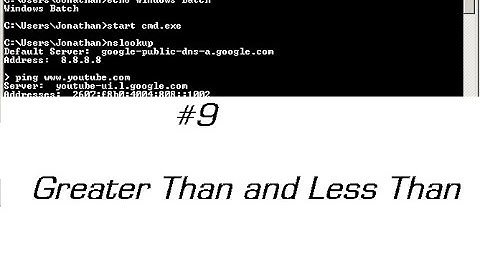 Windows Batch Scripting Tutorial Episode 9 - Greater Than and Less Than