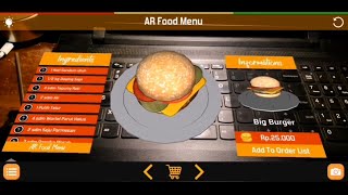 Augmented Reality Food Menu Concept screenshot 2