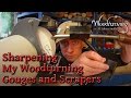 Sharpening Woodturning Bowl Gouges and Scrapers Tools. Fingernail Jig Grinder - #66