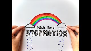 White Board STOP MOTION 🌈 (School Project) - Carefree & Creative