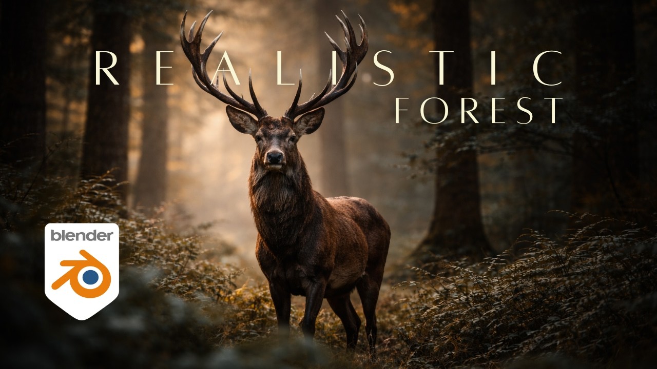 Make a Realistic Forest in Blender in Minutes! (Using 3D Models)