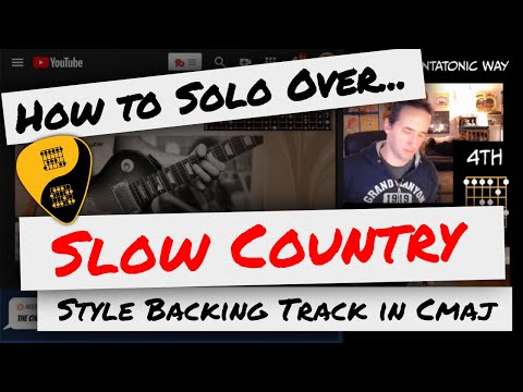 🎸 How to Solo Over Backing Tracks | Slow Country Ballad in C Guitar Backing Track