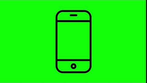 Animated Phone Cell Icon on Green Screen With Pop-up Sound