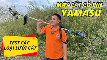 Test máy cắt cỏ Yamasu MCC800G2 với các loại lưỡi cước, lưỡi dao và lưỡi tròn - Giá 1tr5