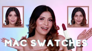 Swatching All My Mac Lipsticks  Part 2  With U0026 Without Makeup  Shreya Jain