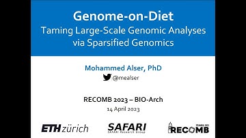 Mohammed Alser: "Sparsified Genomics: Rethinking Large-Scale Genomic Analyses"