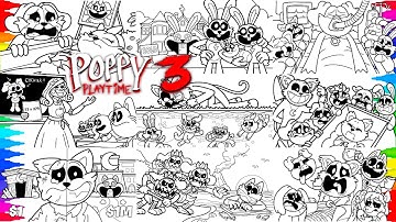 Poppy Playtime Chapter 1-3 Coloring Pages Mix / Coloring All Monsters from Poppy Playtime 1-3 / NCS