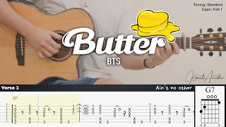 PDF Sample Butter - BTS guitar tab & chords by Kenneth Acoustic.