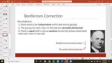 Bonferroni Post-hoc Comparison Test /// STAT 3050