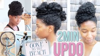 Quick 2 Minute Updo Natural Hair - Naptural85