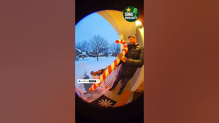 HOA Snowbank Candy Cane Moment (Caught on Ring Camera)