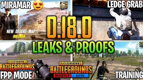 PUBG MOBILE LITE 0.18.0 UPDATE LEAKS & FEATURES EXPLAINED | PUBG LITE MIRAMAR MAP& TRAINING MODE