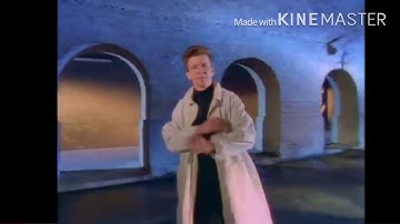 Never gonna give you up but every time he says “never” it gets faster
