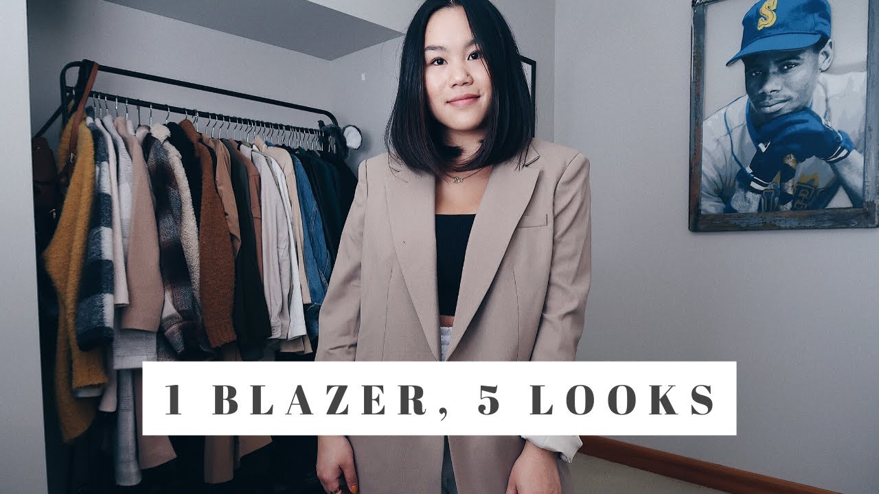 STYLING AN OVERSIZED BLAZER || 5 Looks + a Giveaway! - YouTube