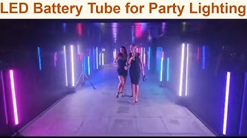 Battery powered LED Pixel Tube Wireless DMX & WiFi IP65 for party, stage, MV lighting