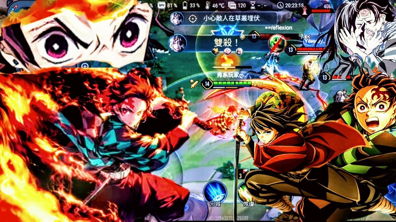 青硯 竈門炭治郎🔥👊 即使不斷地失去，人也只能選擇活下去，無論遭受多嚴重的打擊都要勇敢的活下去 Arena of Valor 操作精華Denon slayer