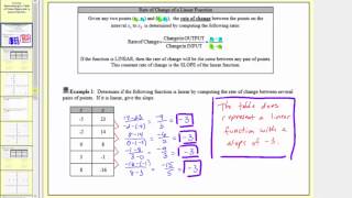 Determine if a Table of Values Represents a Linear Function (L9.5)