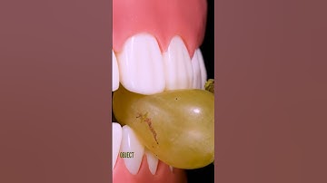 Biting Grapes Close Up