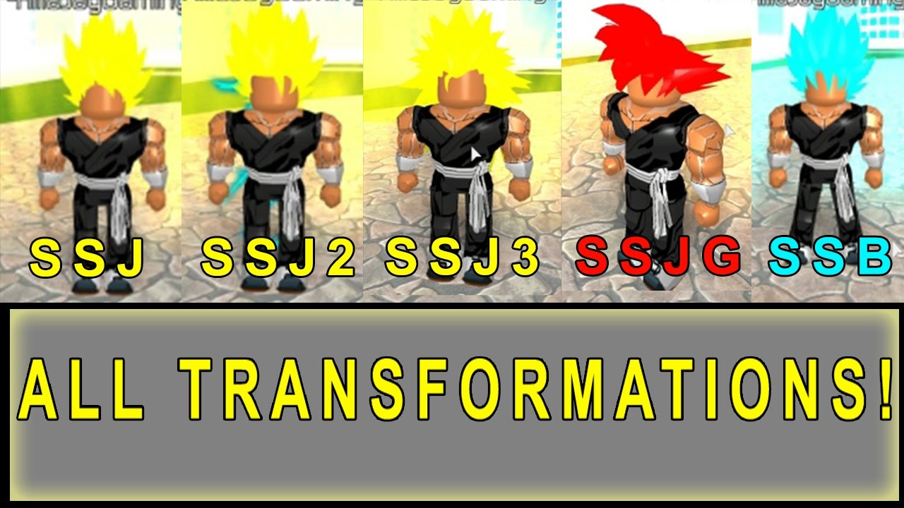 All Saiyans Transformations Roblox Dragon Ball Super 2 - roblox dbs2 ssjg youtube