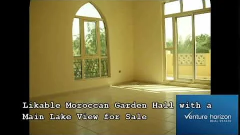 Dubai Jumeirah Islands Likable Moroccan Garden Hall with a Main Lake View for Sale