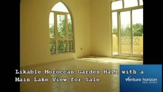 Dubai Jumeirah Islands Likable Moroccan Garden Hall with a Main Lake View for Sale