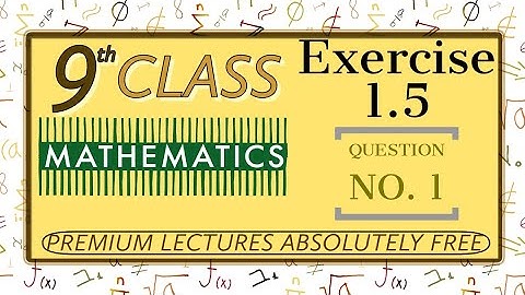 Exercise#1.5 Q#1 Class 9 Mathematics - 9th Class Maths Ex 1.5 Q1 - Find the determinant