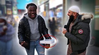 QUIZZING STRANGERS ABOUT ISLAM FOR AN IPAD IN TIME SQUARE!!