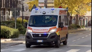 [DOUBLE SIREN] Ambulanza SUEM 118 Montebelluna - Italian Ambulance Responding