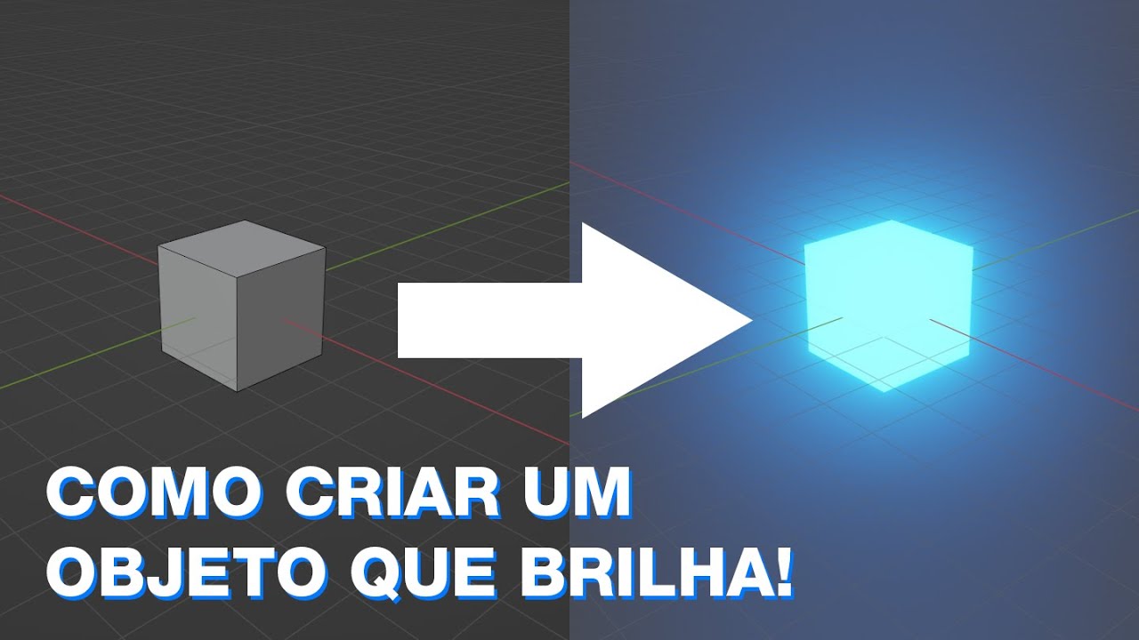 COMO FAZER UM OBJETO BRILHANTE NO BLENDER (SHADER COM NODE EMISSION ...