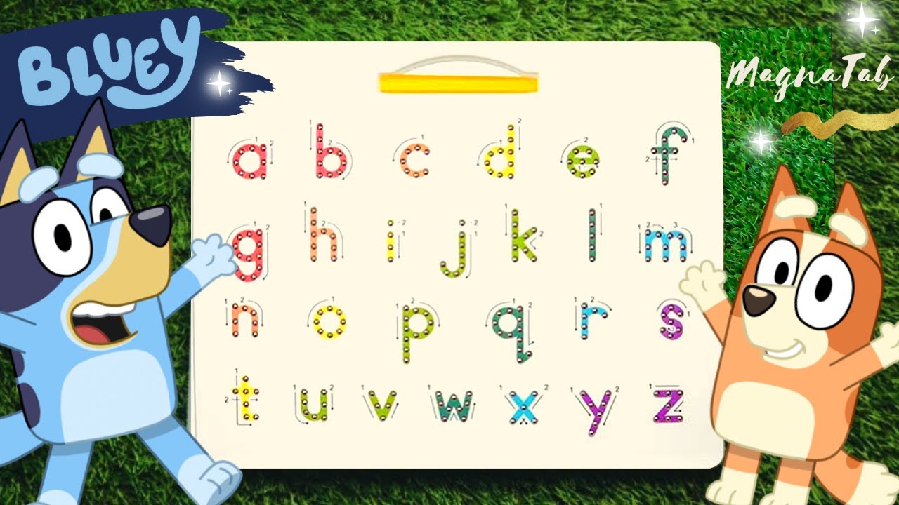 BLUEY abc - Learn to write abc's lowercase with MAGNATAB BLUEY abc - Learn to write abc's lowercase with MAGNATAB