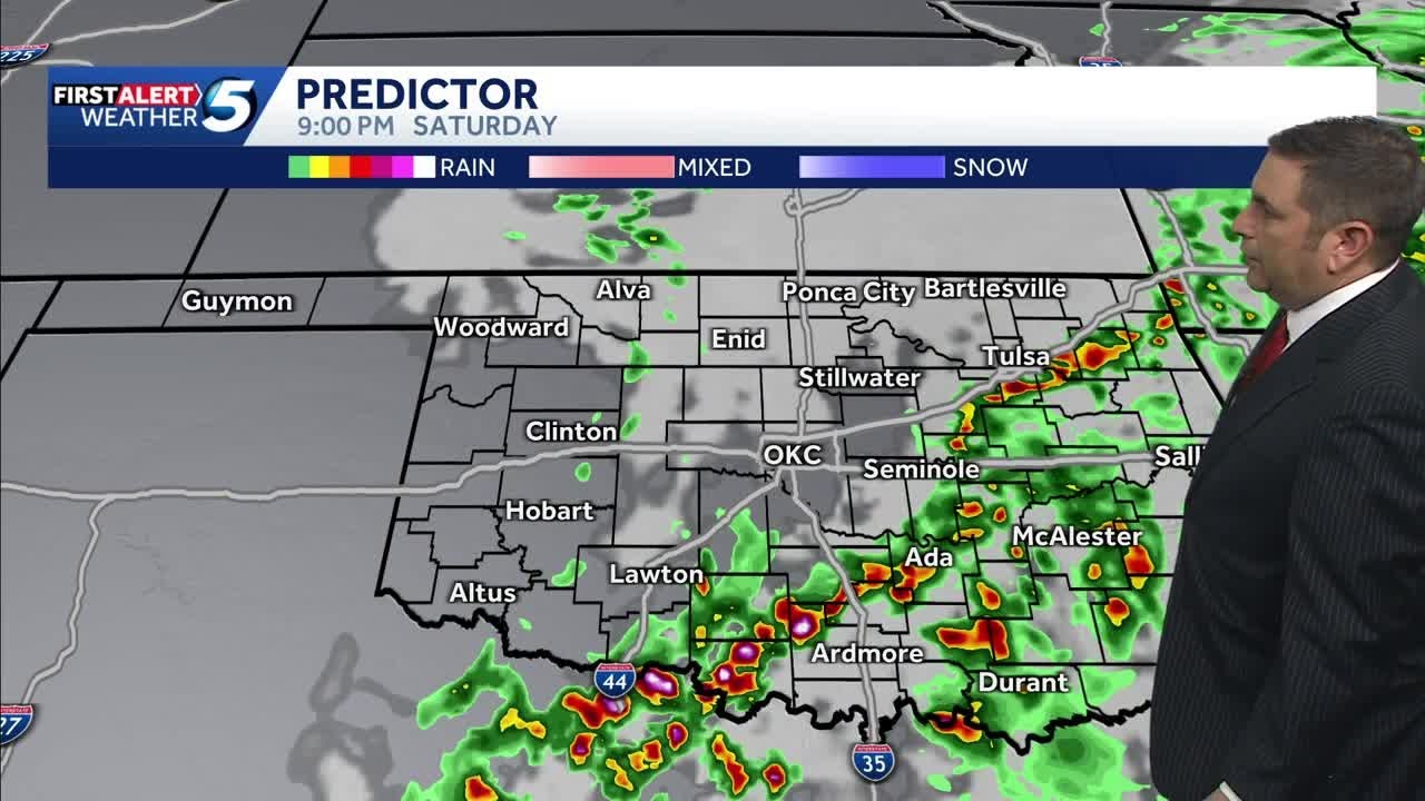 TIMELINE: Rain chances for Oklahoma to persist overnight - YouTube