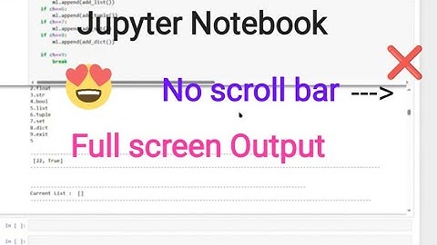 Jupyter notebook long output gets scrolled, Unpack Scroll option in output cell