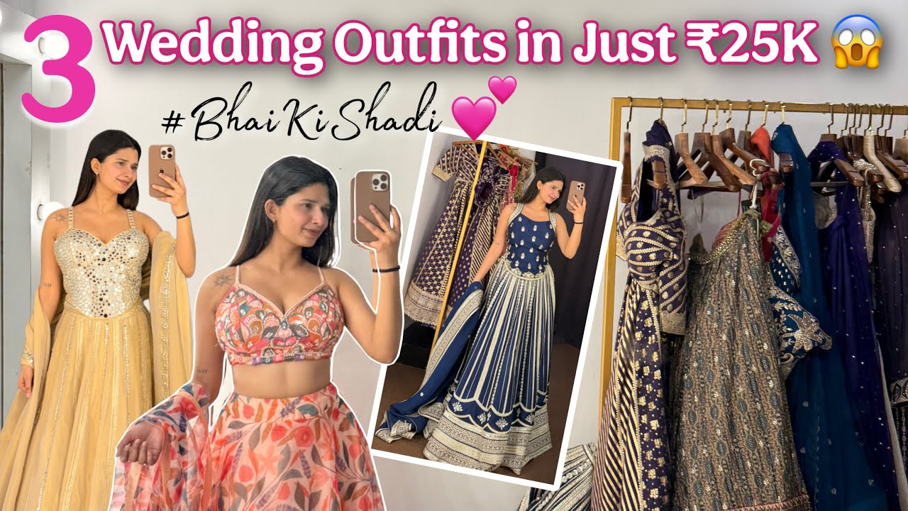 Come Wedding Shopping With Me😍 + GRWM For Haldi💛| 3 Wedding Outfits in Just ₹25K 😱 // Rupal Yadav