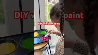 Window paints with things you already have at home! 🎨 #kidsplay #kidspaintingideas #creativekids