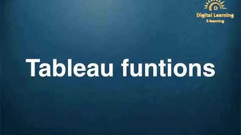 9 Tableau Functions  | Full course below link | Online Training app below link