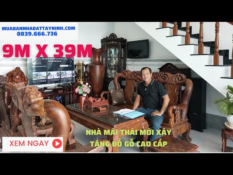 Video Bán Nhà Nóc Thái Mới Tặng Nội Thất Gỗ 4 Phòng Ngủ Bàu... - youtube