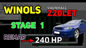 Winols Tutorial - Vauxhall Opel Z20LET Turbo Stage 1