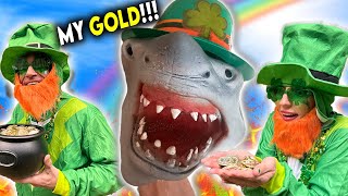Shark Puppet Steals Gold From Leprechauns!!