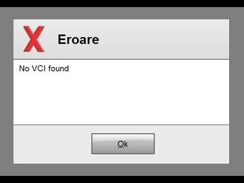 Problema  ''No VCI found'' rezolvata  / Problem ''No VCI found'' resolved