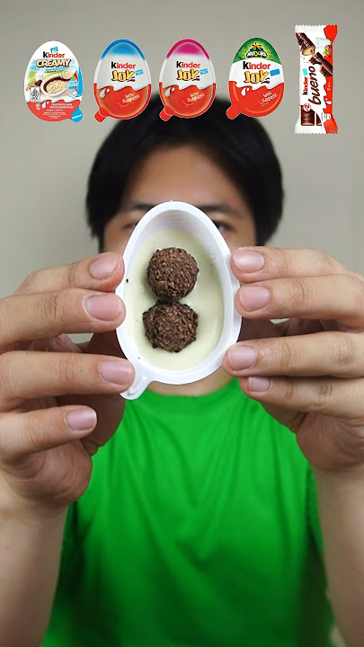 EATING VARIOUS KINDER CHOCOLATE #asmr #mukbang #shorts