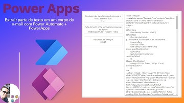 Como extrair parte do corpo do e mail com Power Automate e PowerApps