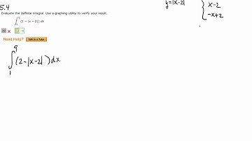Setting Up Definite Integral of Absolute Value Function